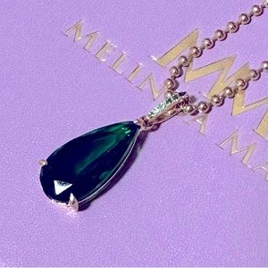Melinda Maria Smith Necklace - Gold / Emerald. Brand new, original packaging.